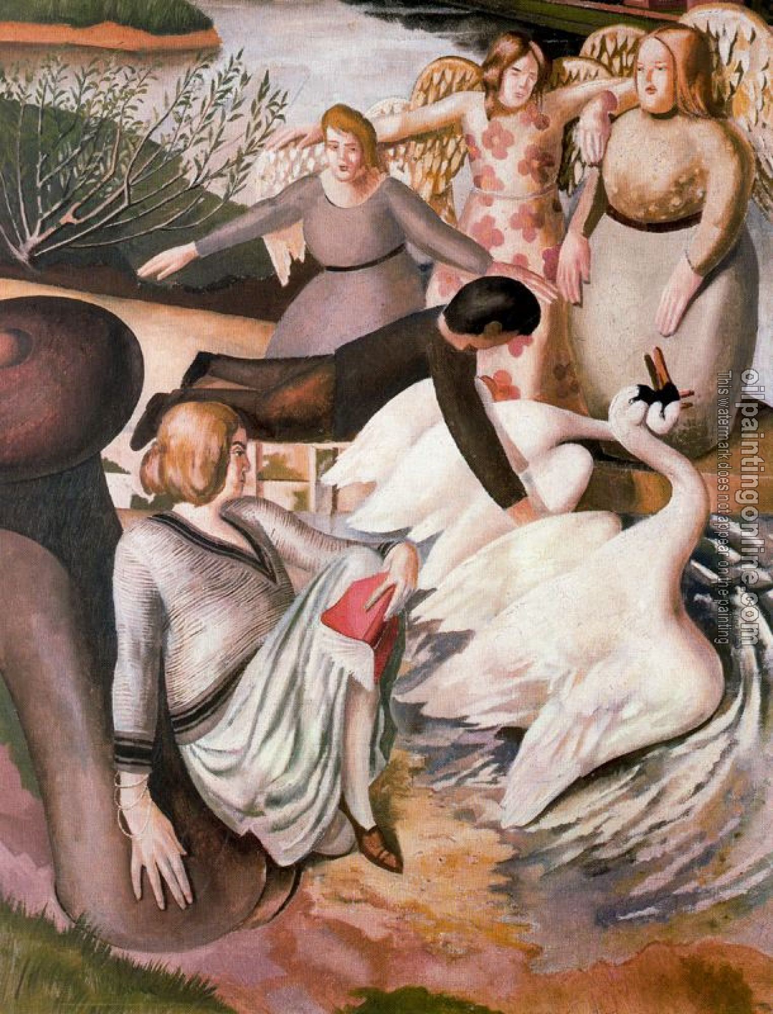 Stanley Spencer - Separating Fighting Swans